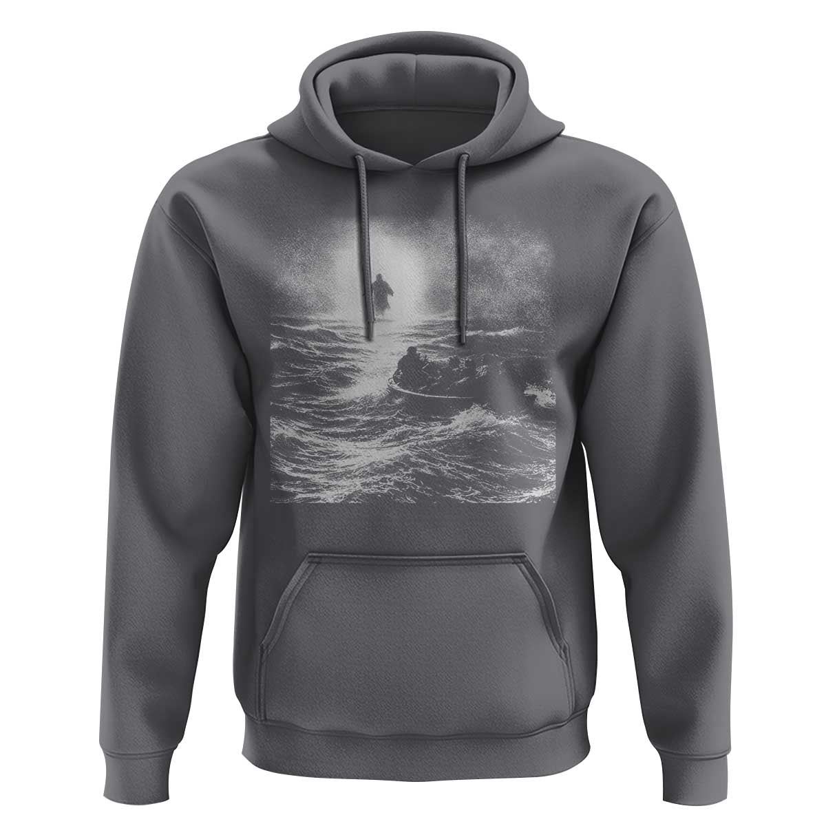 Christian Faith Hoodie Walk On Water Distressed Bible Verse