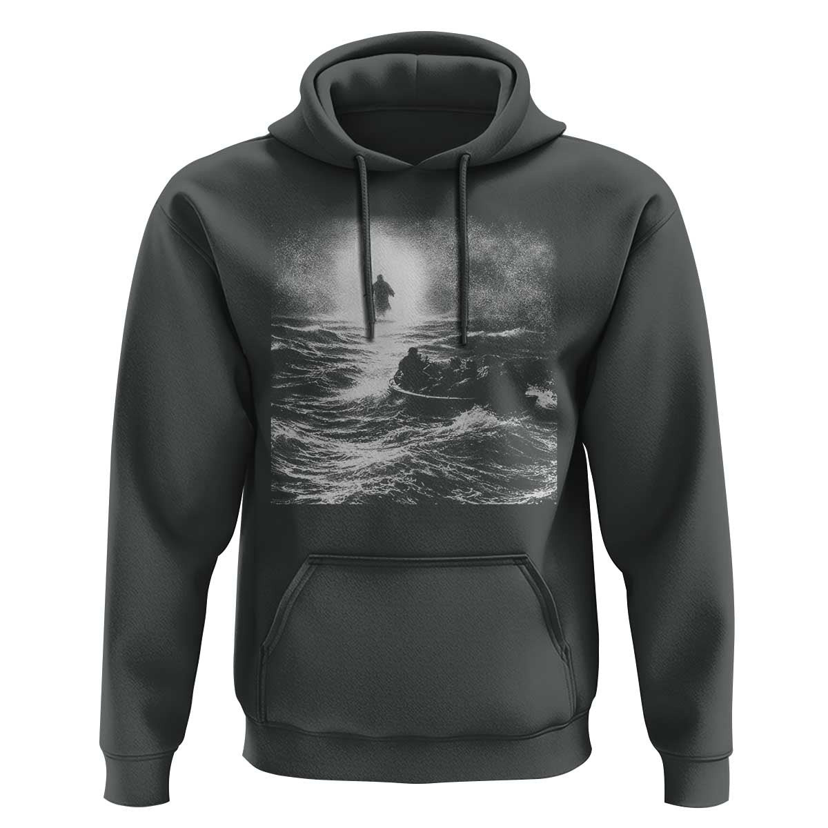 Christian Faith Hoodie Walk On Water Distressed Bible Verse