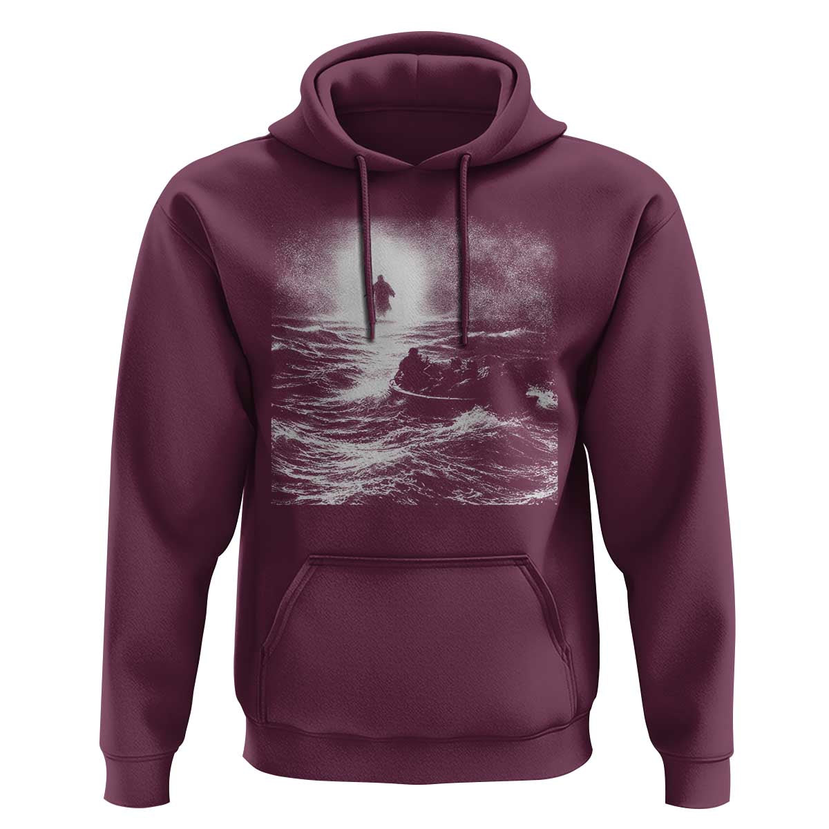 Christian Faith Hoodie Walk On Water Distressed Bible Verse