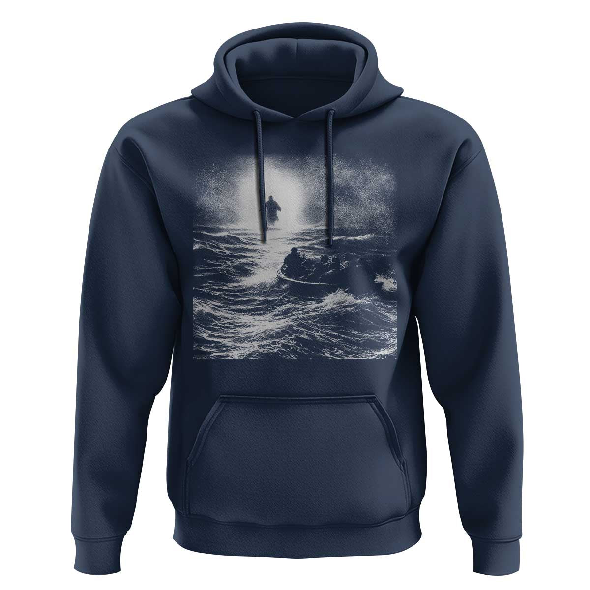 Christian Faith Hoodie Walk On Water Distressed Bible Verse