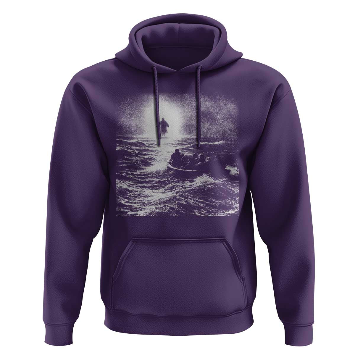 Christian Faith Hoodie Walk On Water Distressed Bible Verse