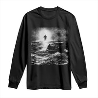 Christian Faith Long Sleeve Shirt Walk On Water Distressed Bible Verse