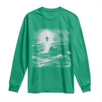 Christian Faith Long Sleeve Shirt Walk On Water Distressed Bible Verse