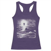 Christian Faith Racerback Tank Top Walk On Water Distressed Bible Verse