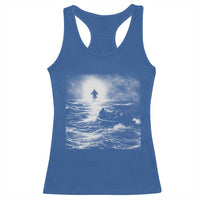 Christian Faith Racerback Tank Top Walk On Water Distressed Bible Verse