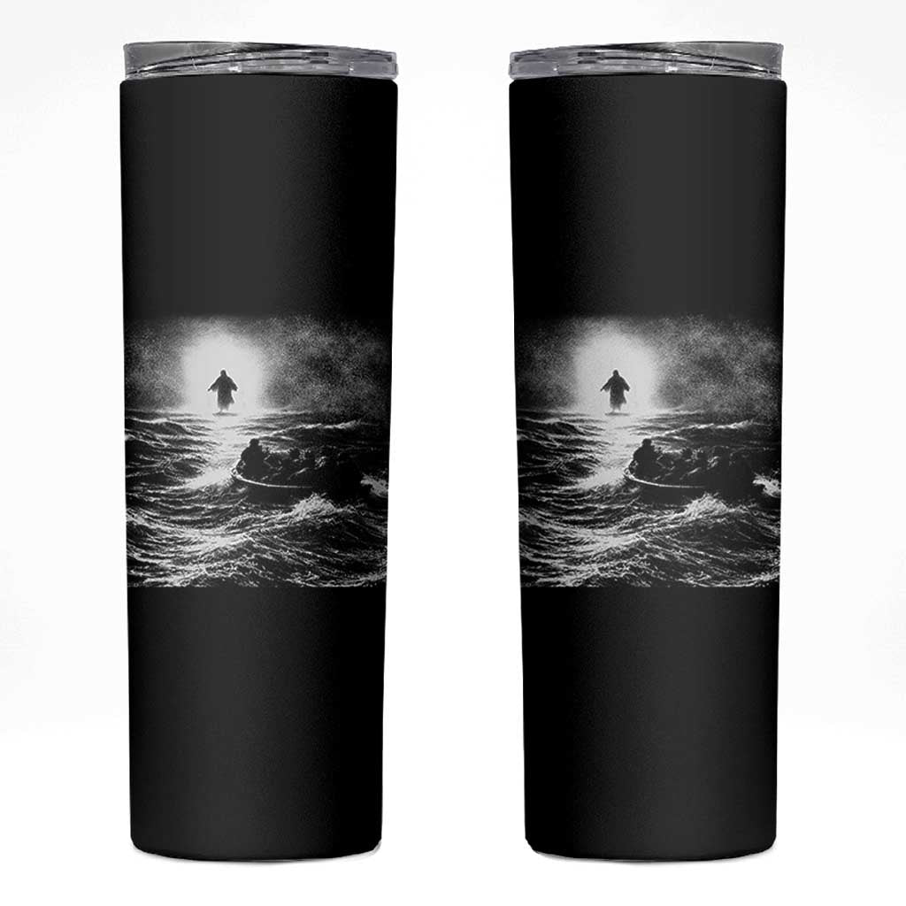 Christian Faith Skinny Tumbler Walk On Water Distressed Bible Verse