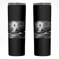Christian Faith Skinny Tumbler Walk On Water Distressed Bible Verse