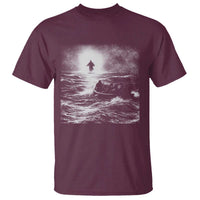 Christian Faith T Shirt Walk On Water Distressed Bible Verse