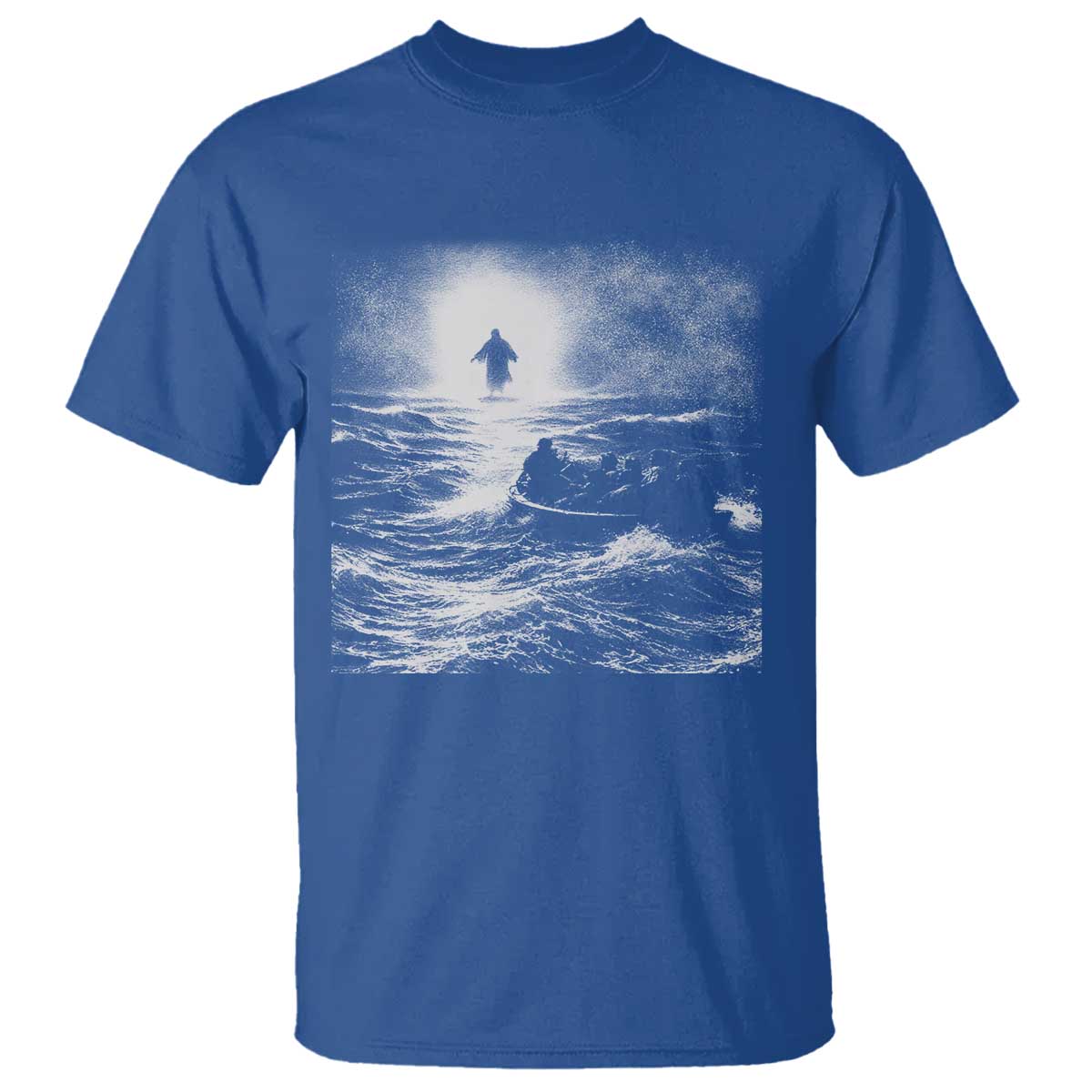 Christian Faith T Shirt Walk On Water Distressed Bible Verse