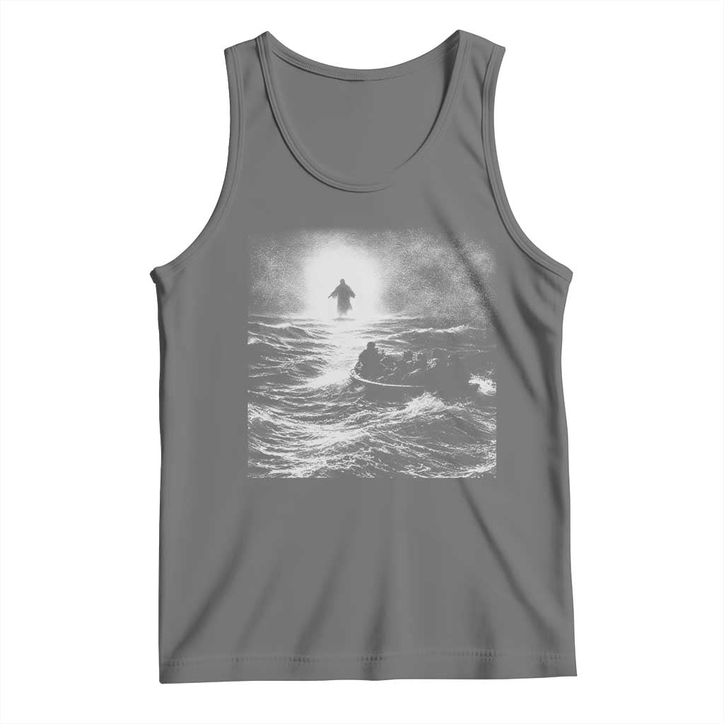 Christian Faith Tank Top Walk On Water Distressed Bible Verse