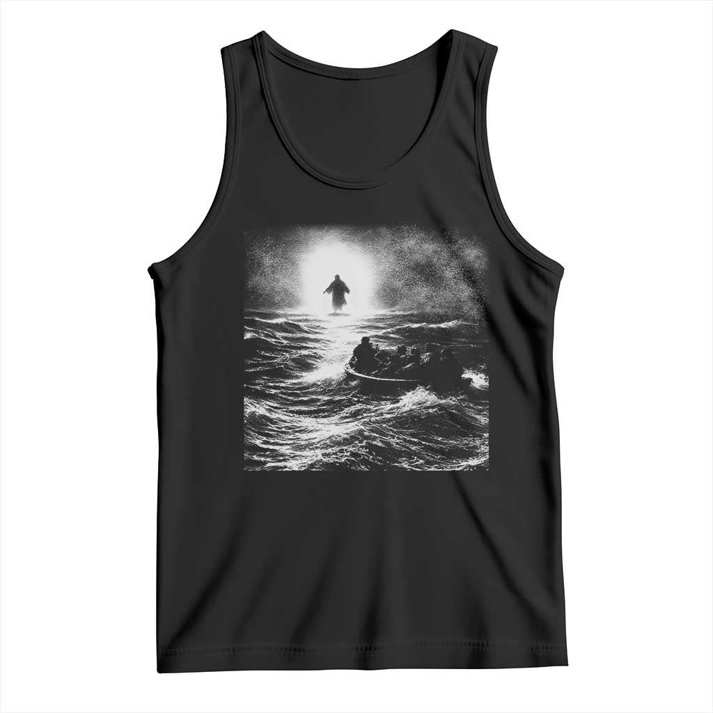 Christian Faith Tank Top Walk On Water Distressed Bible Verse