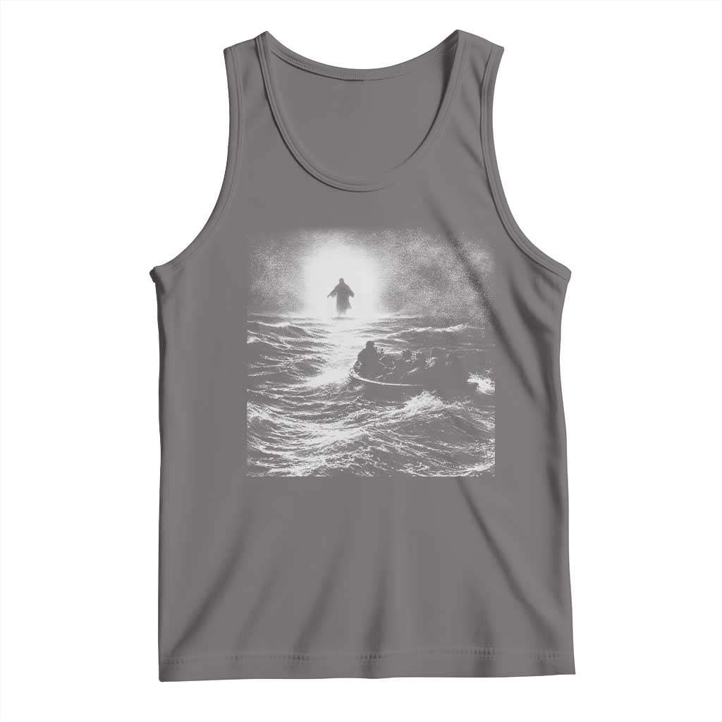 Christian Faith Tank Top Walk On Water Distressed Bible Verse