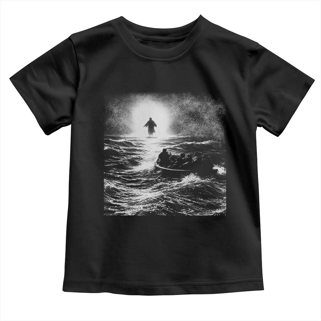 Christian Faith Toddler T Shirt Walk On Water Distressed Bible Verse