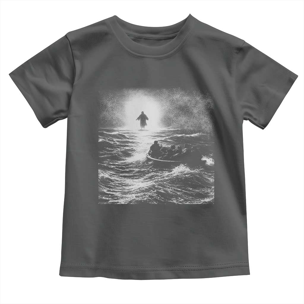 Christian Faith Toddler T Shirt Walk On Water Distressed Bible Verse
