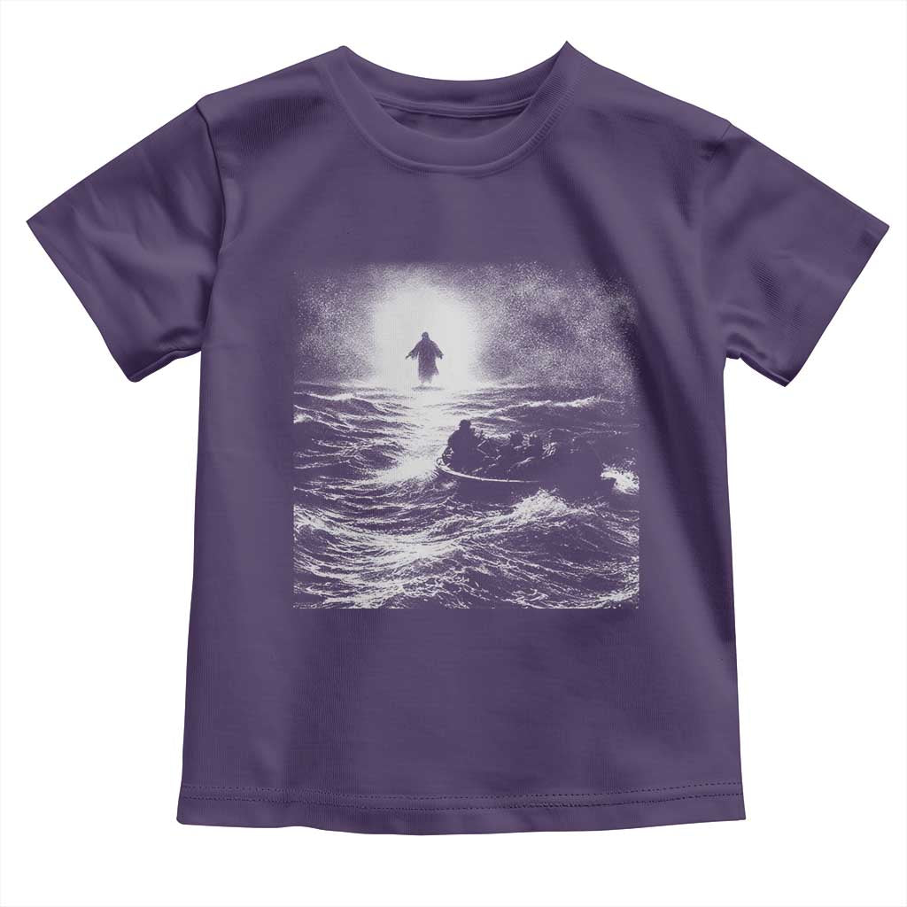 Christian Faith Toddler T Shirt Walk On Water Distressed Bible Verse