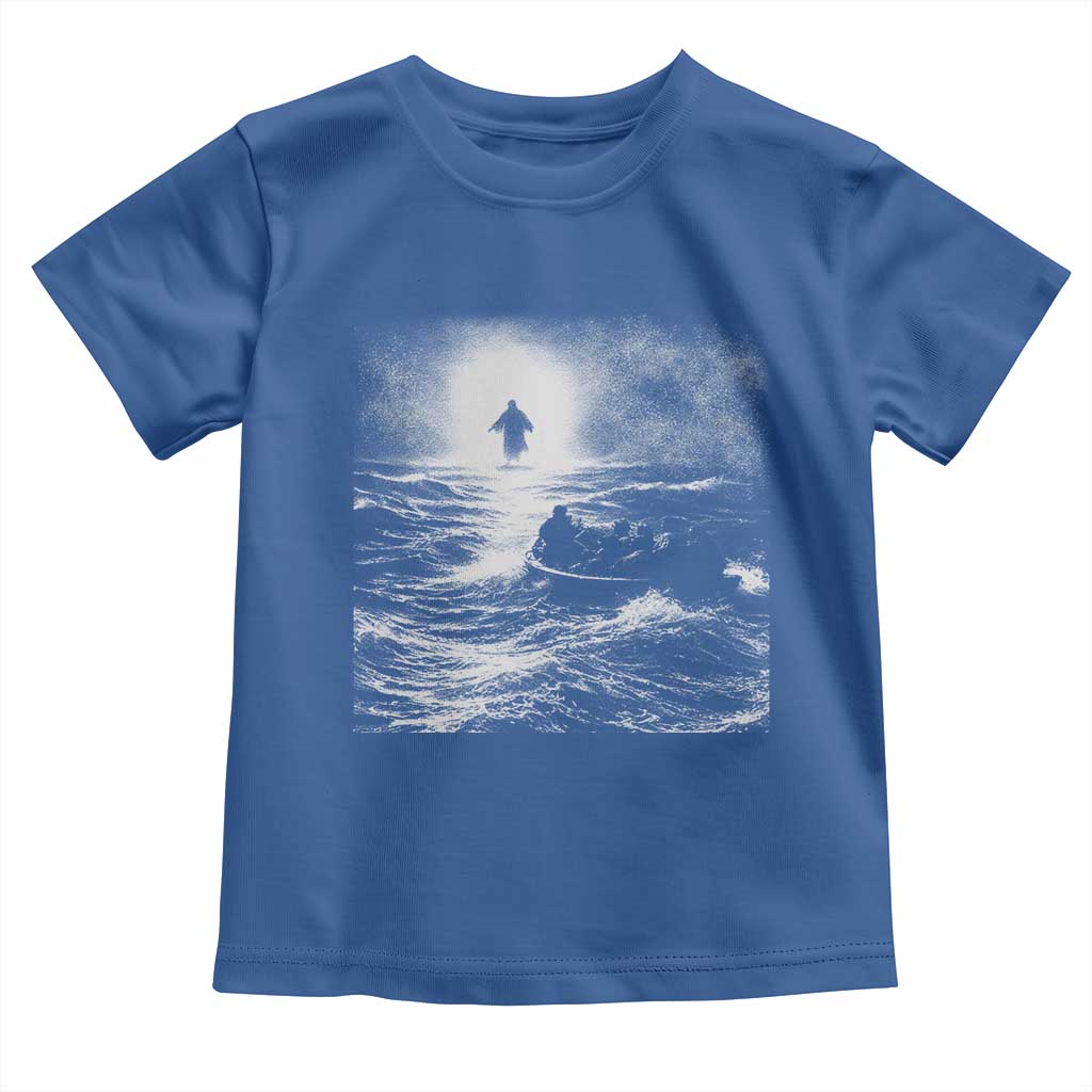 Christian Faith Toddler T Shirt Walk On Water Distressed Bible Verse