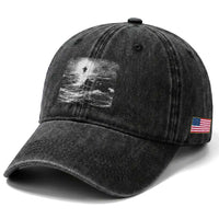 Christian Faith Washed Cotton Baseball Cap Walk On Water Distressed Bible Verse