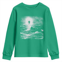 Christian Faith Youth Sweatshirt Walk On Water Distressed Bible Verse