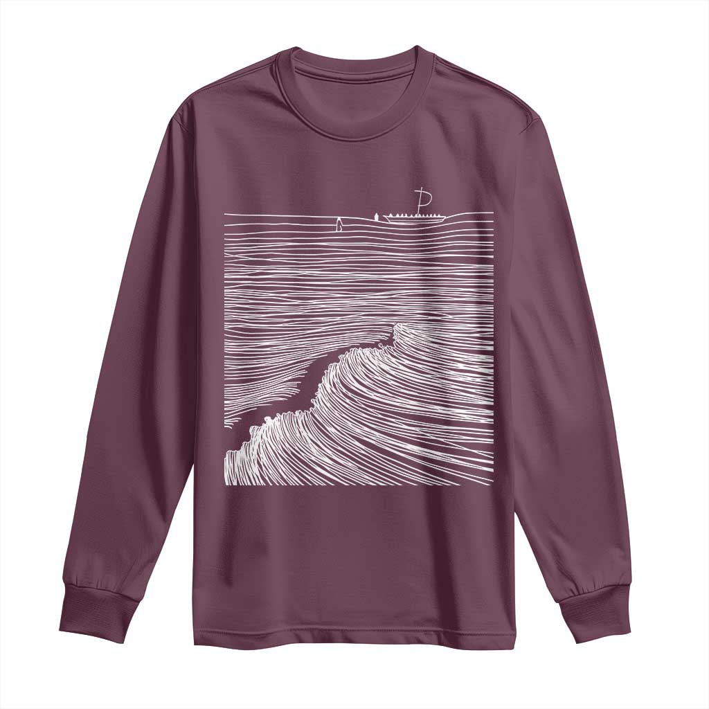 Christian Faith Long Sleeve Shirt Walk On Water Boho Bible Verse
