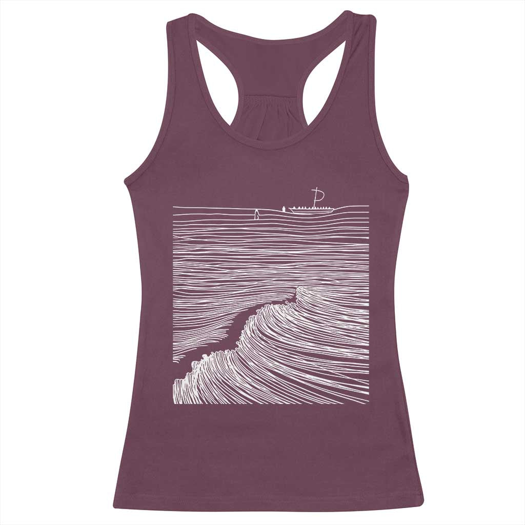 Christian Faith Racerback Tank Top Walk On Water Boho Bible Verse