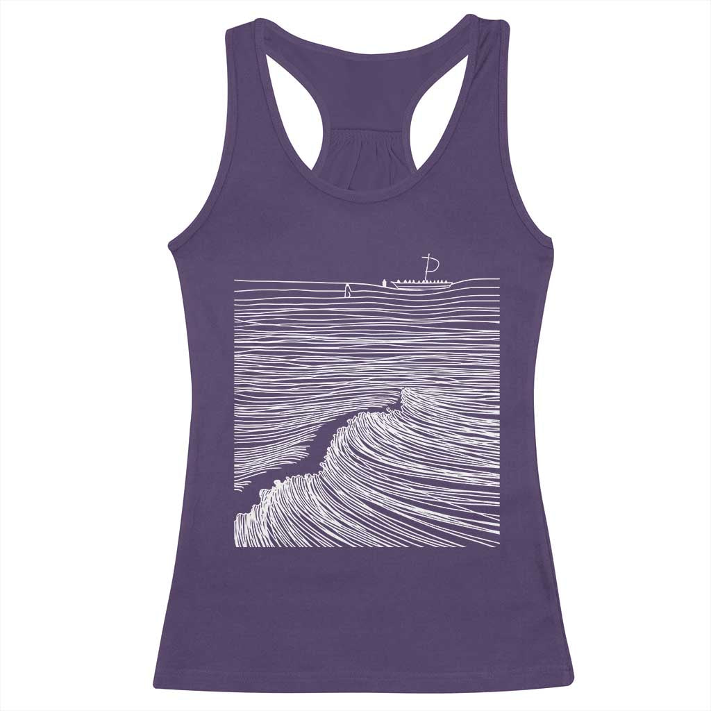 Christian Faith Racerback Tank Top Walk On Water Boho Bible Verse