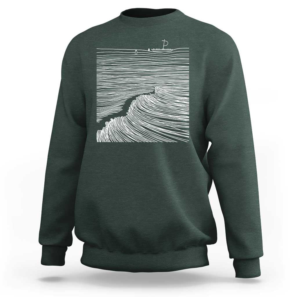 Christian Faith Sweatshirt Walk On Water Boho Bible Verse