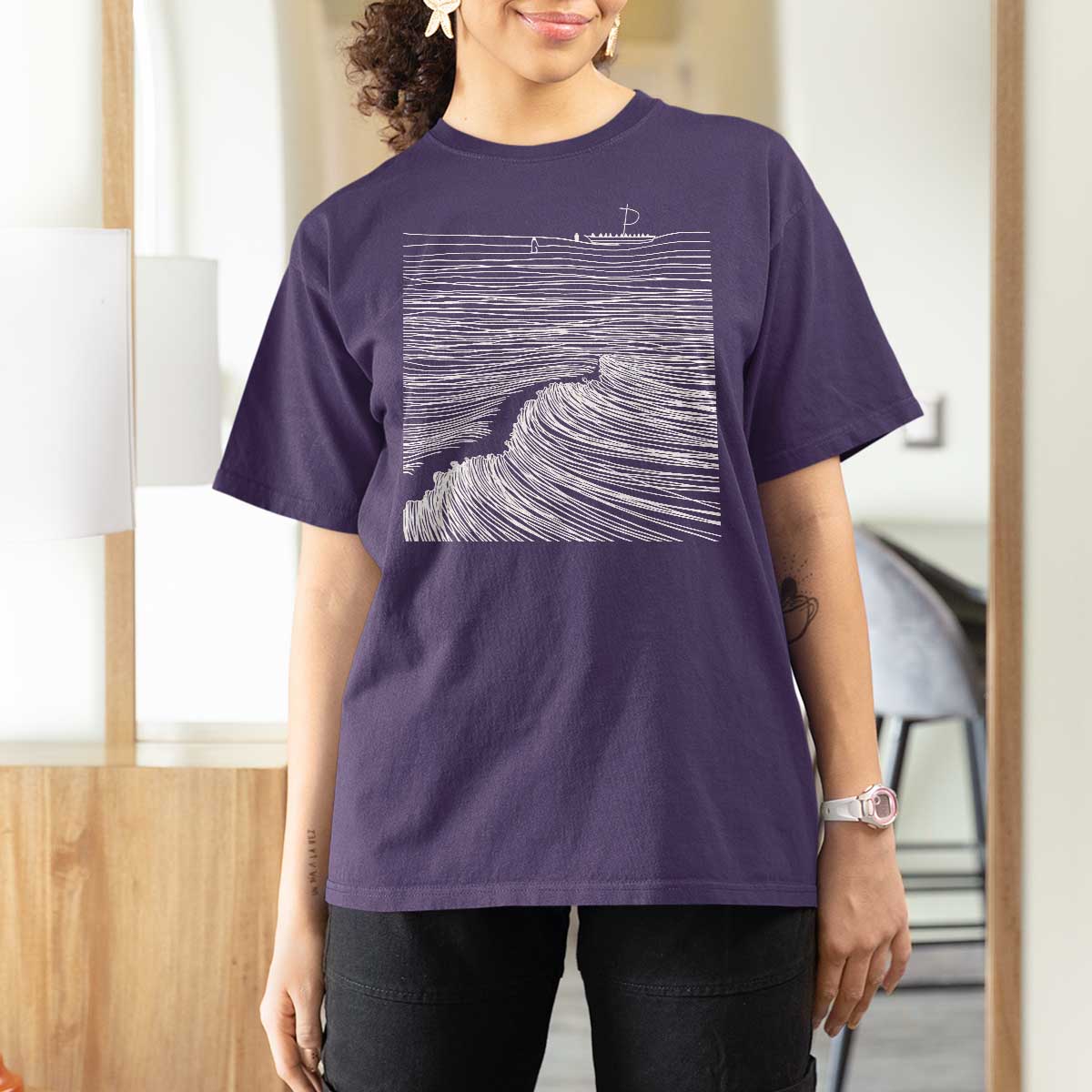 Christian Faith T Shirt For Women Walk On Water Boho Bible Verse