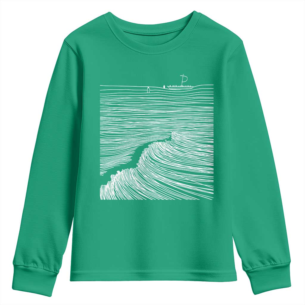 Christian Faith Youth Sweatshirt Walk On Water Boho Bible Verse
