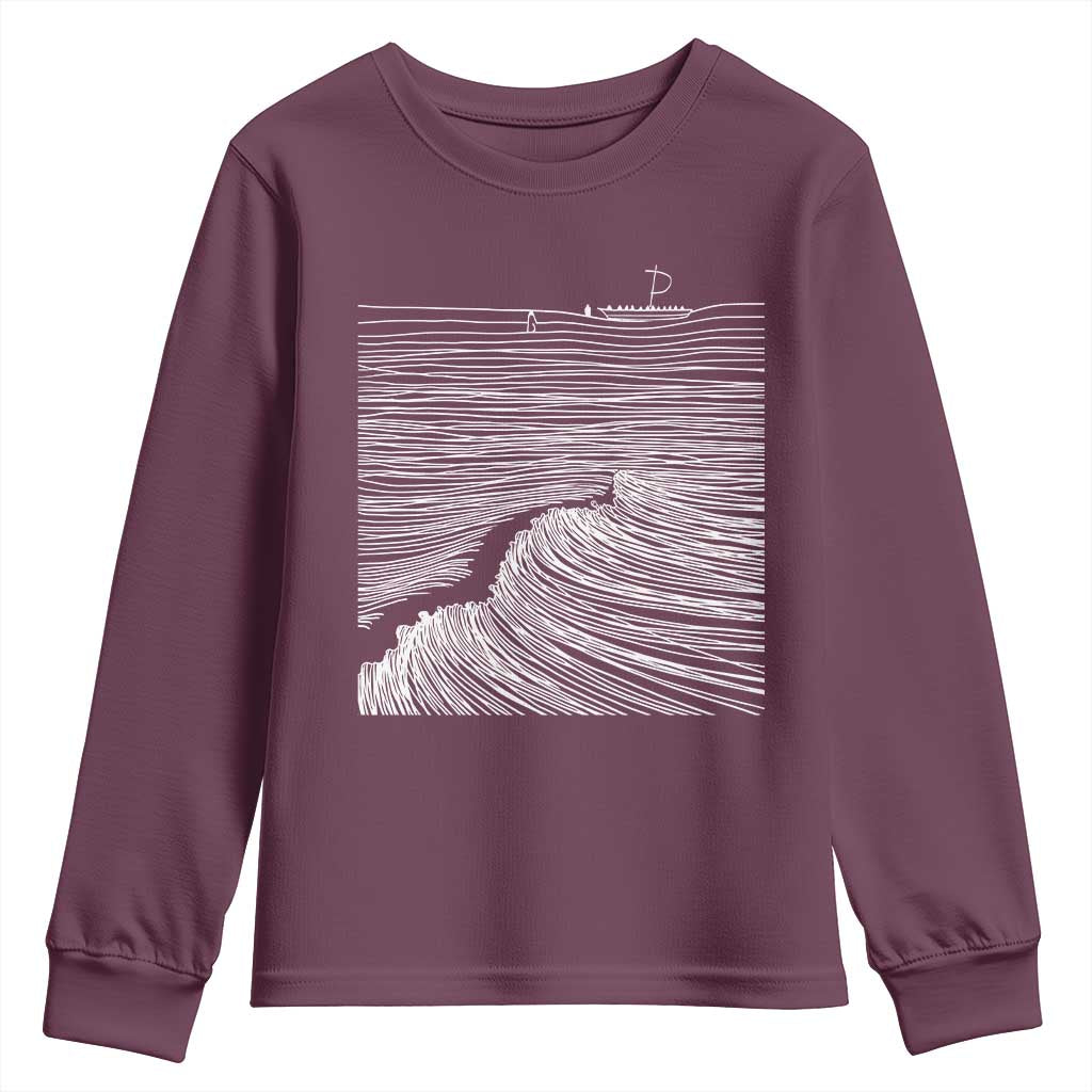 Christian Faith Youth Sweatshirt Walk On Water Boho Bible Verse