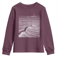 Christian Faith Youth Sweatshirt Walk On Water Boho Bible Verse