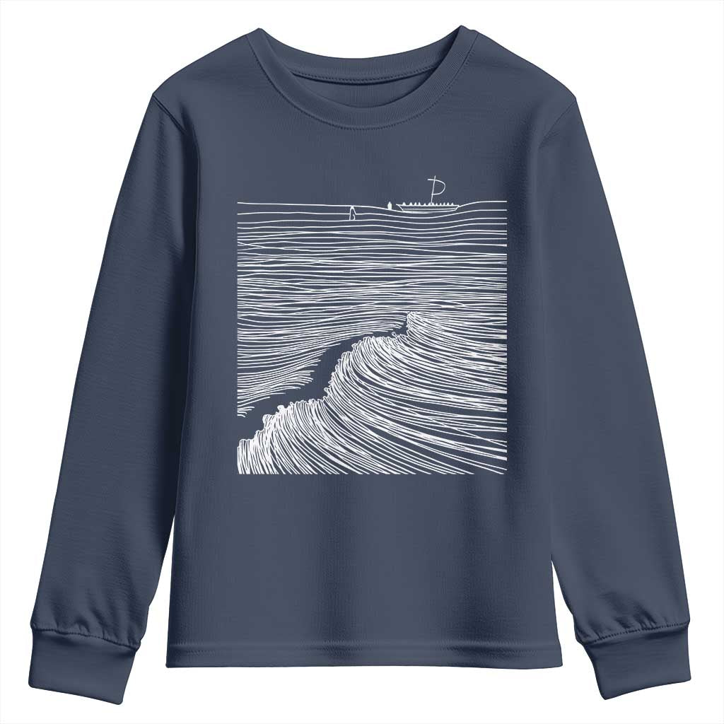 Christian Faith Youth Sweatshirt Walk On Water Boho Bible Verse