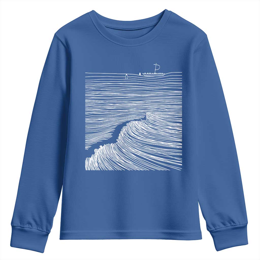 Christian Faith Youth Sweatshirt Walk On Water Boho Bible Verse