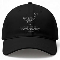 Christian Whale Shark Baseball Cap Isaiah 43 2 Bible Verse Faith Based