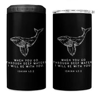 Christian Whale Shark 4 in 1 Can Cooler Tumbler Isaiah 43 2 Bible Verse Faith Based