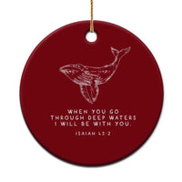 Christian Whale Shark Ceramic Ornament Isaiah 43 2 Bible Verse Faith Based