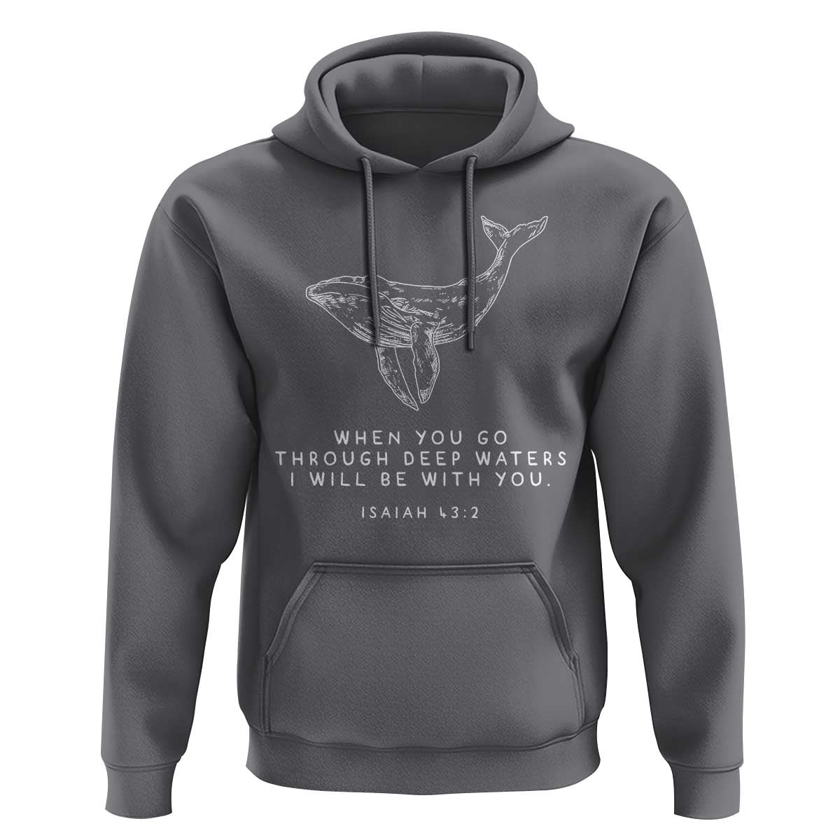 Christian Whale Shark Hoodie Isaiah 43 2 Bible Verse Faith Based