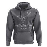 Christian Whale Shark Hoodie Isaiah 43 2 Bible Verse Faith Based
