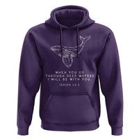 Christian Whale Shark Hoodie Isaiah 43 2 Bible Verse Faith Based
