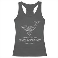 Christian Whale Shark Racerback Tank Top Isaiah 43 2 Bible Verse Faith Based