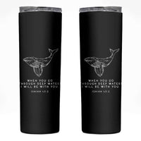 Christian Whale Shark Skinny Tumbler Isaiah 43 2 Bible Verse Faith Based