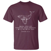 Christian Whale Shark T Shirt Isaiah 43 2 Bible Verse Faith Based