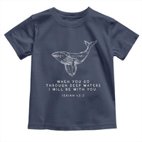 Christian Whale Shark Toddler T Shirt Isaiah 43 2 Bible Verse Faith Based