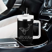 Christian Whale Shark Tumbler With Handle Isaiah 43 2 Bible Verse Faith Based