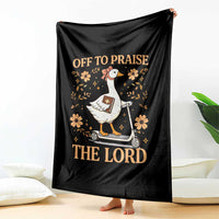 Funny Goose Christian Throw Blanket Off To Praise The Lord Bible Verse Trendy Church