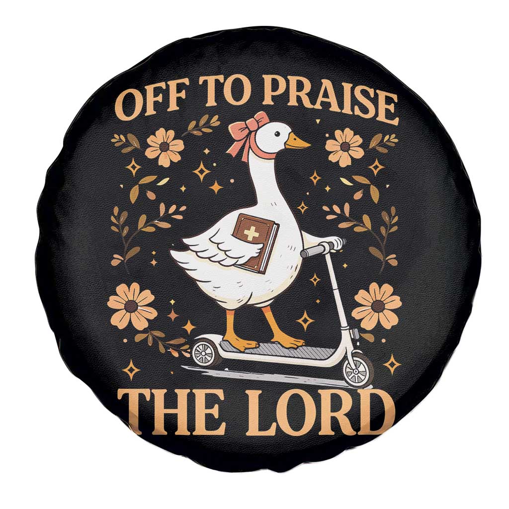 Funny Goose Christian Spare Tire Cover Off To Praise The Lord Bible Verse Trendy Church