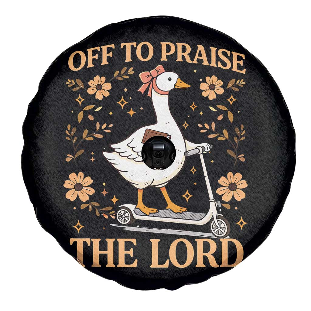 Funny Goose Christian Spare Tire Cover Off To Praise The Lord Bible Verse Trendy Church