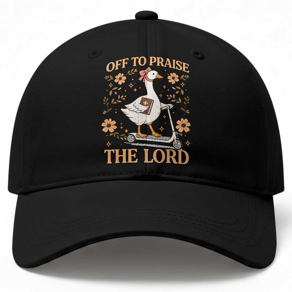 Funny Goose Christian Baseball Cap Off To Praise The Lord Bible Verse Trendy Church