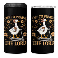 Funny Goose Christian 4 in 1 Can Cooler Tumbler Off To Praise The Lord Bible Verse Trendy Church