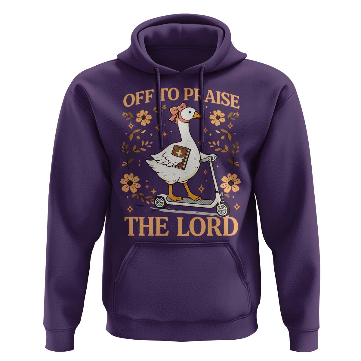 Funny Goose Christian Hoodie Off To Praise The Lord Bible Verse Trendy Church