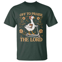 Funny Goose Christian T Shirt Off To Praise The Lord Bible Verse Trendy Church